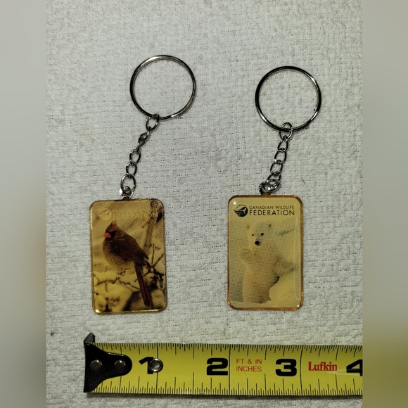 Vintage Polar Bear and Bird Keychain - Picture 7 of 10